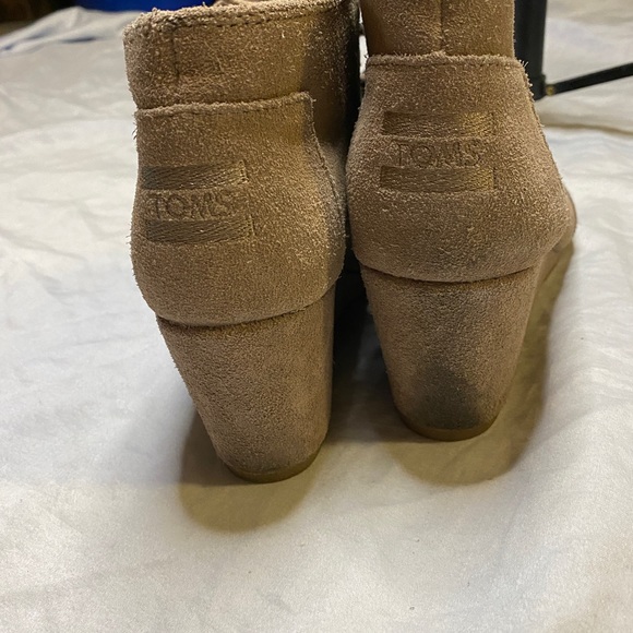 Toms suede wedge heel booties - Picture 4 of 10